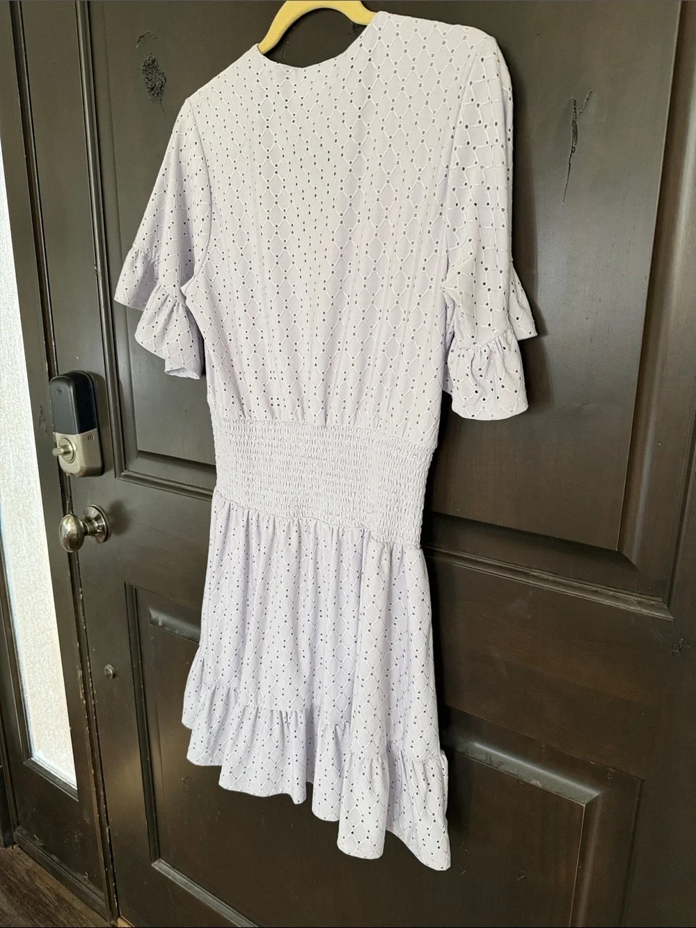 Michael Kors Lavender Eyelet Ruffle Dress in Light Lavender Size Small